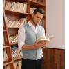 imageCOOFANDY Mens Sweater Vest V Neck Casual Sleeveless Knitted Button Cardigan VestGrey
