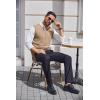 imageCOOFANDY Mens Sweater Vest V Neck Casual Sleeveless Knitted Button Cardigan VestKhaki