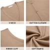 imageCOOFANDY Mens Sweater Vest V Neck Casual Sleeveless Knitted Button Cardigan VestKhaki