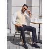 imageCOOFANDY Mens Sweater Vest V Neck Casual Sleeveless Knitted Button Cardigan VestLight Khaki