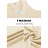 imageCOOFANDY Mens Sweater Vest V Neck Slim Fit Cable Knitted Sleeveless Pullover SweaterBeige