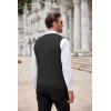 imageCOOFANDY Mens Sweater Vest V Neck Slim Fit Cable Knitted Sleeveless Pullover SweaterBlack
