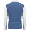 imageCOOFANDY Mens Sweater Vest V Neck Slim Fit Cable Knitted Sleeveless Pullover SweaterBlue