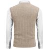 imageCOOFANDY Mens Sweater Vest V Neck Slim Fit Cable Knitted Sleeveless Pullover SweaterBrown
