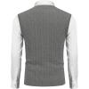imageCOOFANDY Mens Sweater Vest V Neck Slim Fit Cable Knitted Sleeveless Pullover SweaterGrey