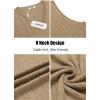 imageCOOFANDY Mens Sweater Vest V Neck Slim Fit Cable Knitted Sleeveless Pullover SweaterKhaki