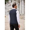 imageCOOFANDY Mens Sweater Vest V Neck Slim Fit Cable Knitted Sleeveless Pullover SweaterNavy Blue