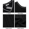 imageCOOFANDY Mens Sweater Vest V Neck Slim Fit Casual Sleeveless Twisted Knitted Pullover SweaterBlack