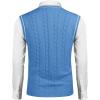 imageCOOFANDY Mens Sweater Vest V Neck Slim Fit Casual Sleeveless Twisted Knitted Pullover SweaterBlue