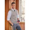 imageCOOFANDY Mens Sweater Vest V Neck Slim Fit Casual Sleeveless Twisted Knitted Pullover SweaterBrownWhite Two Tone Colors