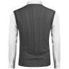 imageCOOFANDY Mens Sweater Vest V Neck Slim Fit Casual Sleeveless Twisted Knitted Pullover SweaterDark Grey