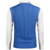 imageCOOFANDY Mens Sweater Vest V Neck Slim Fit Casual Sleeveless Twisted Knitted Pullover SweaterDenim Blue