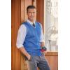 imageCOOFANDY Mens Sweater Vest V Neck Slim Fit Casual Sleeveless Twisted Knitted Pullover SweaterDenim Blue