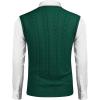 imageCOOFANDY Mens Sweater Vest V Neck Slim Fit Casual Sleeveless Twisted Knitted Pullover SweaterGreen