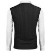 imageCOOFANDY Mens Sweater Vest V Neck Slim Fit Casual Sleeveless Twisted Knitted Pullover SweaterSolid Black