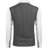 imageCOOFANDY Mens Sweater Vest V Neck Slim Fit Casual Sleeveless Twisted Knitted Pullover SweaterSolid Dark Grey