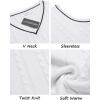 imageCOOFANDY Mens Sweater Vest V Neck Slim Fit Casual Sleeveless Twisted Knitted Pullover SweaterWhite