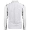 imageCOOFANDY Mens Sweater Vest V Neck Slim Fit Casual Sleeveless Twisted Knitted Pullover SweaterWhite