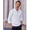 imageCOOFANDY Mens Sweater Vest V Neck Slim Fit Casual Sleeveless Twisted Knitted Pullover SweaterWhite