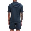 imageCOOFANDY Mens Tracksuit 2 Piece Hooded Athletic Sweatsuit Short Sleeve Casual Sports Hoodie Shorts SetBlue