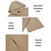 imageCOOFANDY Mens Tracksuit 2 Piece Hooded Athletic Sweatsuit Short Sleeve Casual Sports Hoodie Shorts SetKhaki