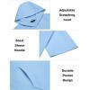 imageCOOFANDY Mens Tracksuit 2 Piece Hooded Athletic Sweatsuit Short Sleeve Casual Sports Hoodie Shorts SetLight Blue