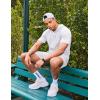imageCOOFANDY Mens Tracksuit 2 Piece Hooded Athletic Sweatsuit Short Sleeve Casual Sports Hoodie Shorts SetWhite