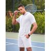 imageCOOFANDY Mens Tracksuit 2 Piece Hooded Athletic Sweatsuit Short Sleeve Casual Sports Hoodie Shorts SetWhite
