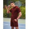 imageCOOFANDY Mens Tracksuit 2 Piece Hooded Athletic Sweatsuit Short Sleeve Casual Sports Hoodie Shorts SetWine Red