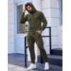 imageCOOFANDY Mens Tracksuit 2 Piece Hooded Athletic Sweatsuits Casual Running Jogging Sport Suit SetsArmy Green