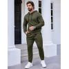 imageCOOFANDY Mens Tracksuit 2 Piece Hooded Athletic Sweatsuits Casual Running Jogging Sport Suit SetsArmy Green