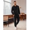 imageCOOFANDY Mens Tracksuit 2 Piece Hooded Athletic Sweatsuits Casual Running Jogging Sport Suit SetsBlack
