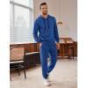 imageCOOFANDY Mens Tracksuit 2 Piece Hooded Athletic Sweatsuits Casual Running Jogging Sport Suit SetsBlue