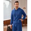 imageCOOFANDY Mens Tracksuit 2 Piece Hooded Athletic Sweatsuits Casual Running Jogging Sport Suit SetsBlue