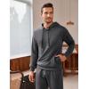 imageCOOFANDY Mens Tracksuit 2 Piece Hooded Athletic Sweatsuits Casual Running Jogging Sport Suit SetsDark Grey
