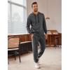 imageCOOFANDY Mens Tracksuit 2 Piece Hooded Athletic Sweatsuits Casual Running Jogging Sport Suit SetsDark Grey
