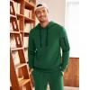 imageCOOFANDY Mens Tracksuit 2 Piece Hooded Athletic Sweatsuits Casual Running Jogging Sport Suit SetsGreen