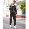 imageCOOFANDY Mens Tracksuit 2 Piece Hooded Athletic Sweatsuits Casual Running Jogging Sport Suit SetsGreen Camo