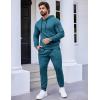 imageCOOFANDY Mens Tracksuit 2 Piece Hooded Athletic Sweatsuits Casual Running Jogging Sport Suit SetsGrey Blue