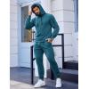 imageCOOFANDY Mens Tracksuit 2 Piece Hooded Athletic Sweatsuits Casual Running Jogging Sport Suit SetsGrey Blue