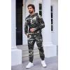 imageCOOFANDY Mens Tracksuit 2 Piece Hooded Athletic Sweatsuits Casual Running Jogging Sport Suit SetsGrey Camo