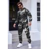 imageCOOFANDY Mens Tracksuit 2 Piece Hooded Athletic Sweatsuits Casual Running Jogging Sport Suit SetsGrey Camo