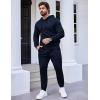imageCOOFANDY Mens Tracksuit 2 Piece Hooded Athletic Sweatsuits Casual Running Jogging Sport Suit SetsNavy Blue
