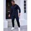 imageCOOFANDY Mens Tracksuit 2 Piece Hooded Athletic Sweatsuits Casual Running Jogging Sport Suit SetsNavy Blue