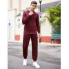 imageCOOFANDY Mens Tracksuit 2 Piece Hooded Athletic Sweatsuits Casual Running Jogging Sport Suit SetsWine Red