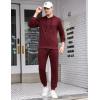 imageCOOFANDY Mens Tracksuit 2 Piece Hooded Athletic Sweatsuits Casual Running Jogging Sport Suit SetsWine Red