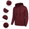 imageCOOFANDY Mens Tracksuit 2 Piece Hooded Athletic Sweatsuits Casual Running Jogging Sport Suit SetsWine Red
