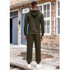 imageCOOFANDY Mens Tracksuit 2 Piece Hoodie Athletic Sweatsuits Casual Jogging Suit SetsArmy Green