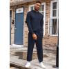 imageCOOFANDY Mens Tracksuit 2 Piece Hoodie Athletic Sweatsuits Casual Jogging Suit SetsDark Blue