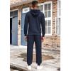 imageCOOFANDY Mens Tracksuit 2 Piece Hoodie Athletic Sweatsuits Casual Jogging Suit SetsDark Blue